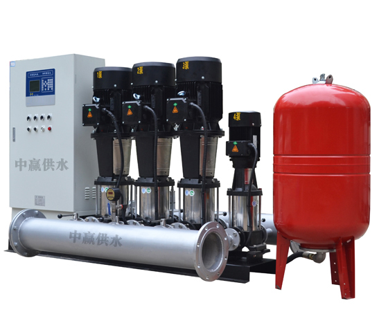 變頻恒壓供水系統主要由PLC、變頻器、觸摸屏、壓力變送器、動力及控制線路以及泵組組成